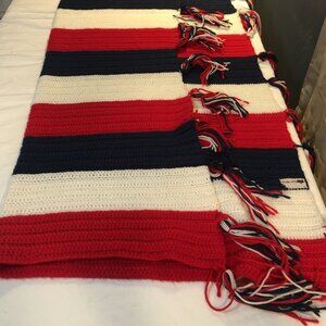 Americana Patriotic Crochet Afghan Blanket/Throw